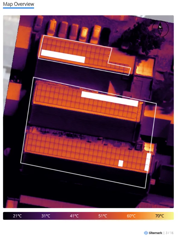 SiteMark report screenshot, site map overview